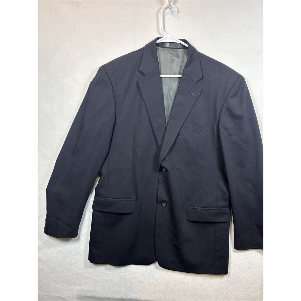 Emanuel Ungaro Suit Men 40r /34x 29.5Blue 100 Acetate Blazer Classic 2 Piece